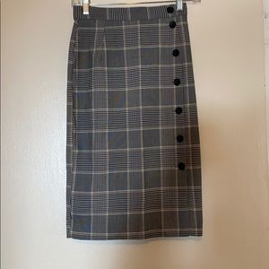 Plaid Pencil Skirt